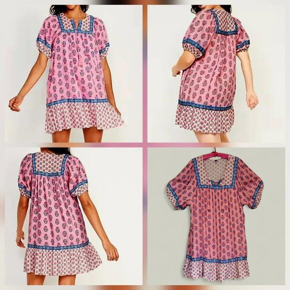 Old Navy Plus Size Peasant Babydoll Swing Dress with Puff Sleeves and Pockets - Picture 13 of 13